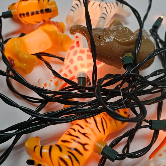 Zoo Safari Wild Animal String Light Jungle Giraffe Zebra Elephant Tiger Works - Picture 3 of 12